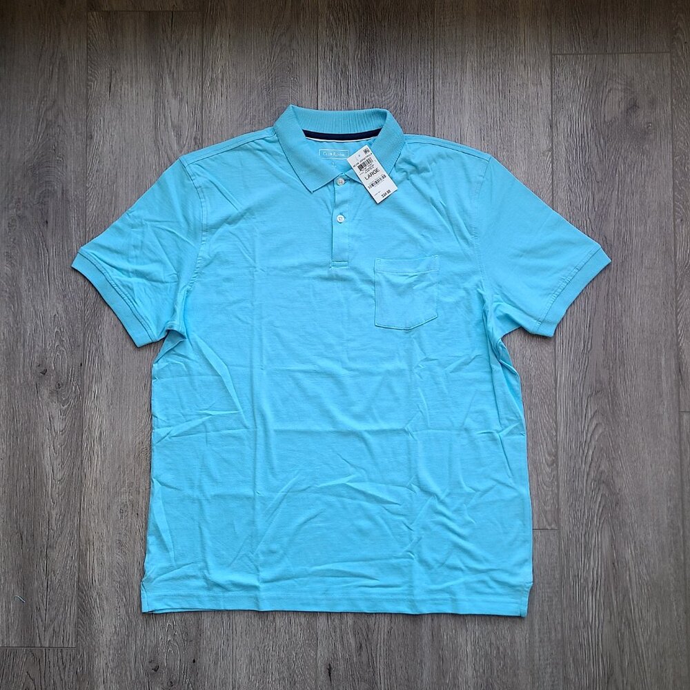 Club Room Light Blue Polo size L NWT